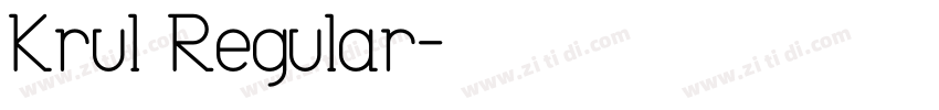 Krul Regular字体转换